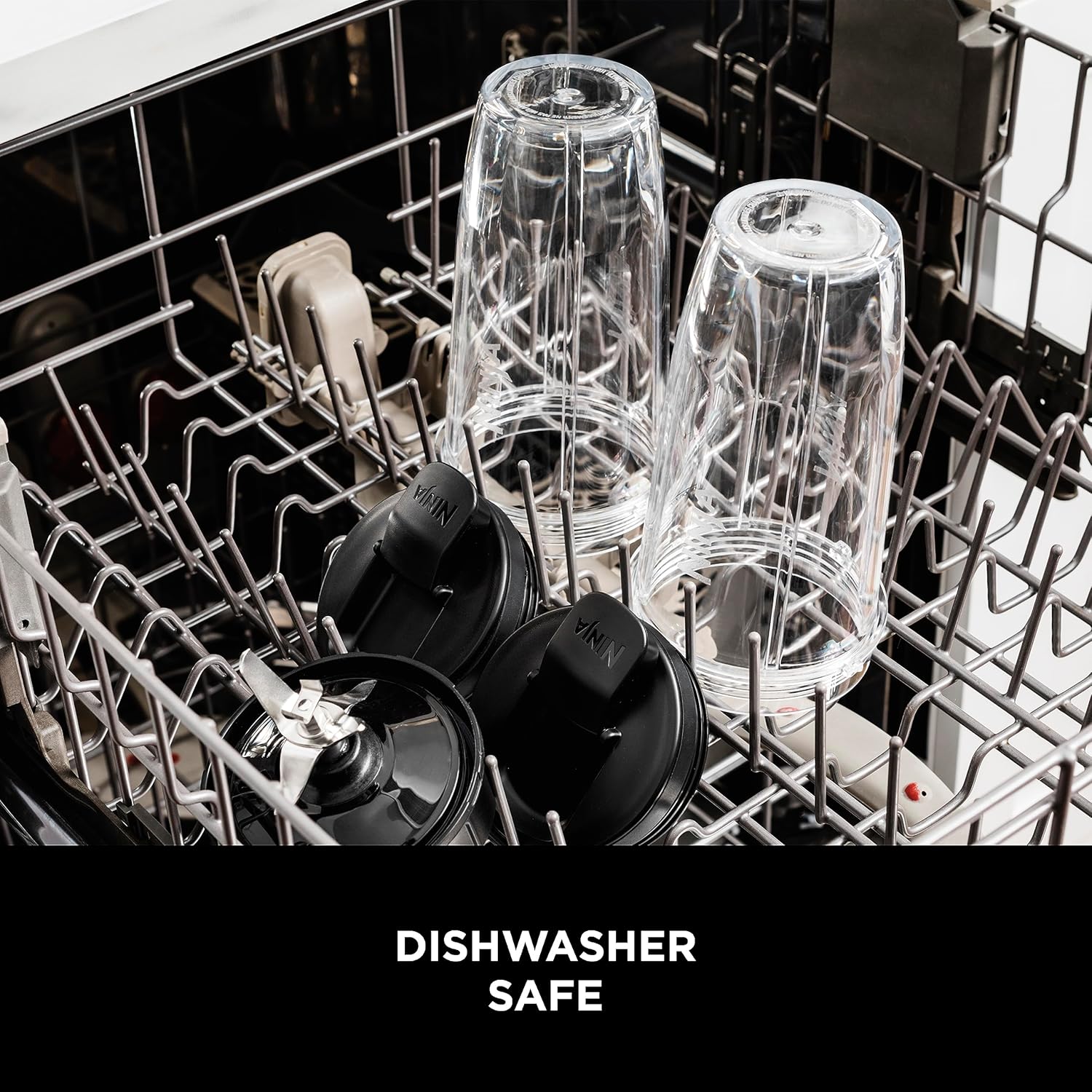 Fit Compact Personal Blender, Portable Blender For-Smoothies, Shakes, Food Prep, and Frozen Blending, 700-Watt Base, (2) 16-Oz. Cups and Spout Lids, Black QB3001SS