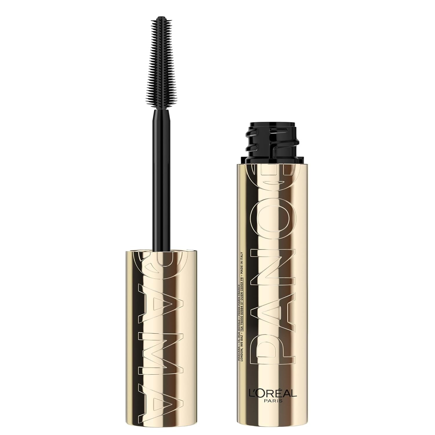 Voluminous Panorama Mascara, Volumizing and Lengthening Mascara, Washable Longwear and Smudge Resistant Make Up, Blackest Black, 0.33 Fl Oz