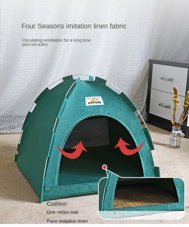 Foldable Pet Tent with Cool Mat