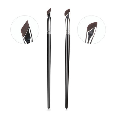 Eyeliner Brushes Set, Fine Angled Eyeliner Eyebrow Concealer Brushes, Upgraded Sickle Ultra Thin Slanted Flat Angle for Beauty Cosmetic Tool(3 Pieces)