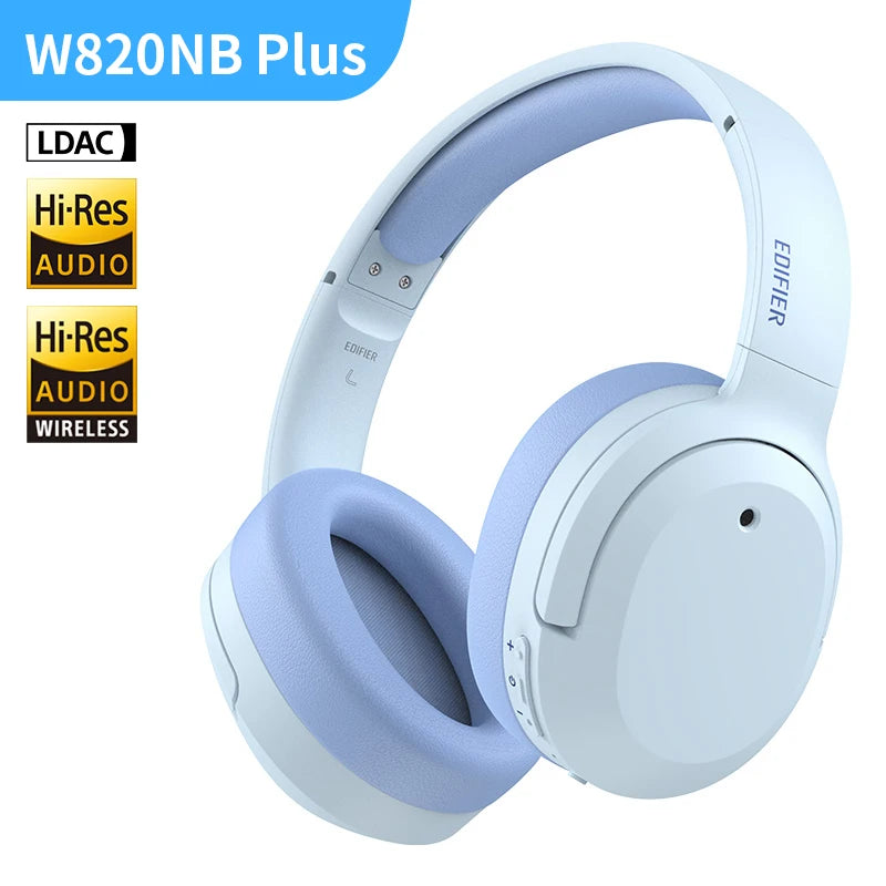 W820NB plus Wireless Noise Cancelling Headphones 43Db ANC Hi-Res LDAC Codec 49Hrs Playtime Over-Ear Bluetooth Headset