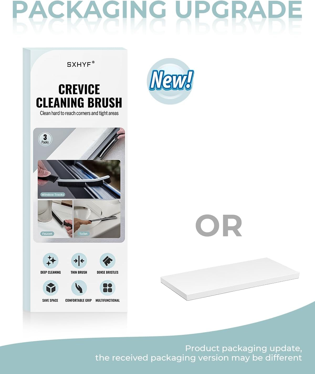 Crevice Cleaning Brush - Grout Scrub Brush, House Cleaning Supplies, Gap Cleaning Tools, Home Essentials, Gifts for Women Men, Hard Bristle Crevice Cleaner Brush for Household Use, Bathroom