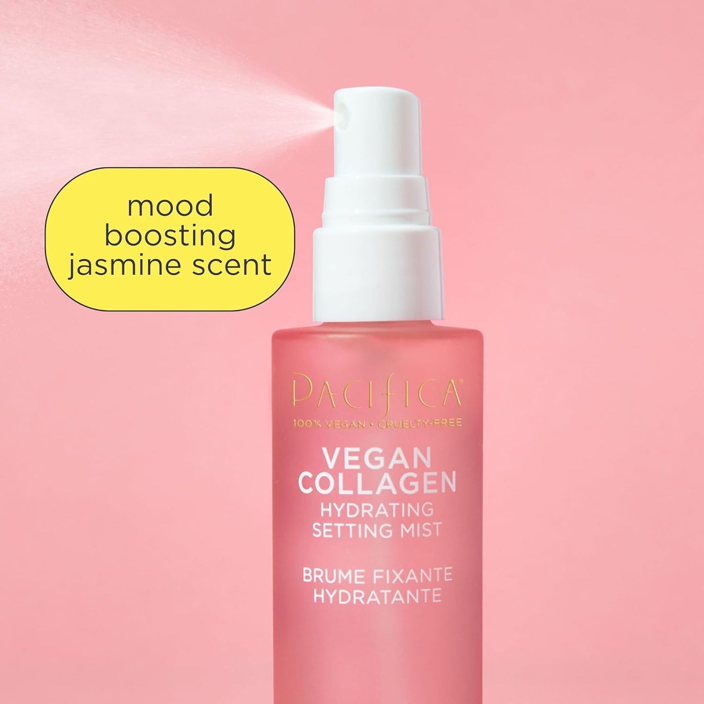 Beauty Vegan Collagen Hydrating Setting Mist – Hydrating Illuminating Face Primer for Dewy Skin, W/Vegan Collagen & Squalane for Radiant Glow, Soft-Focus Pore Blurring Makeup Base